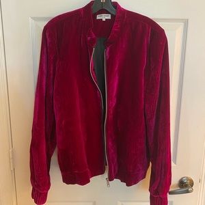 Opening Ceremony Deep Purple Velvet Bomber Jacket